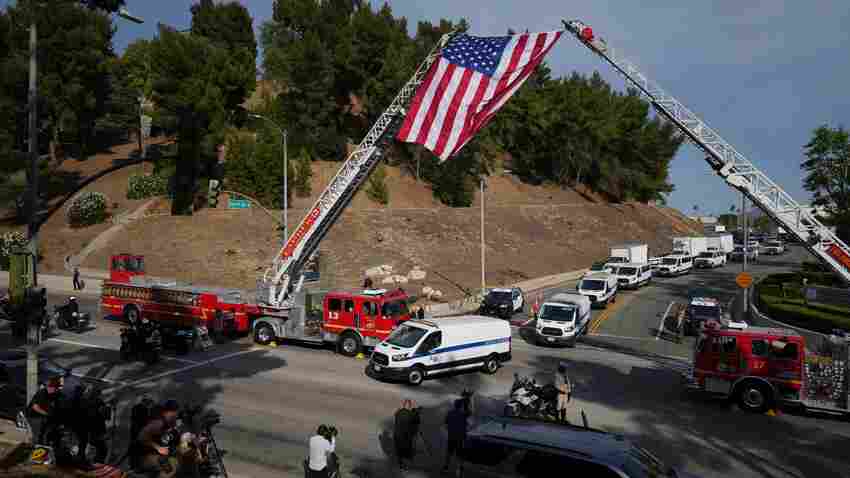 LA Sheriff Training Explosion Damaged patrol cars at LASD training site after blast