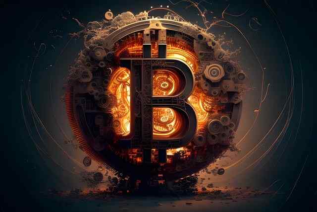 Bitcoin price prediction for 2030 in a bold futuristic concept